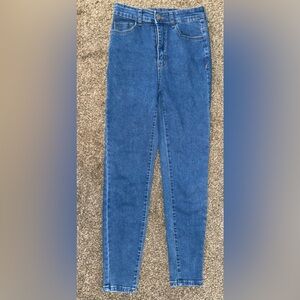 Straight plain jeans